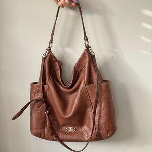 Coach "Park" Hobo Brown Pebbled Leather Bag